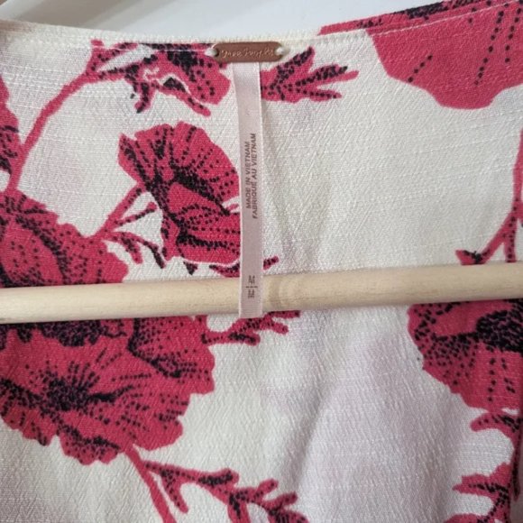 Free People Floral French Quarter wrap mini dress M - Picture 6 of 8